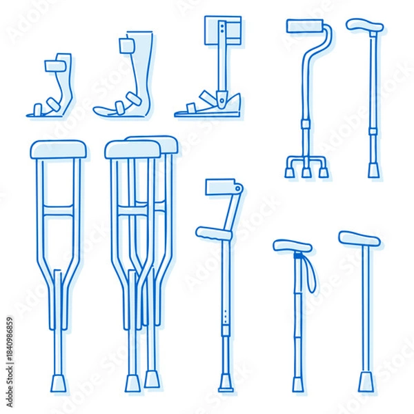Obraz シンプルな医療補助用具　版ズレセット