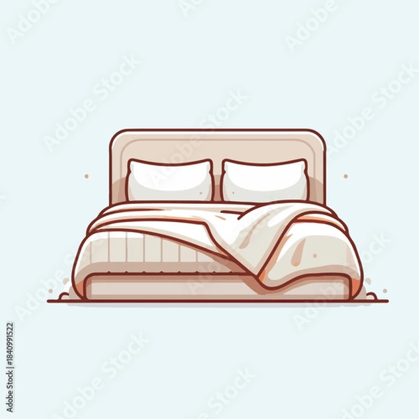 Fototapeta Comfortable bed