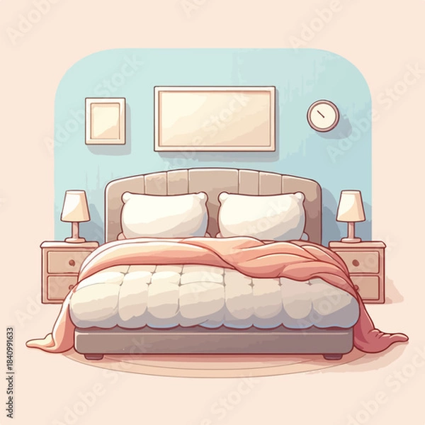 Fototapeta Comfortable bed