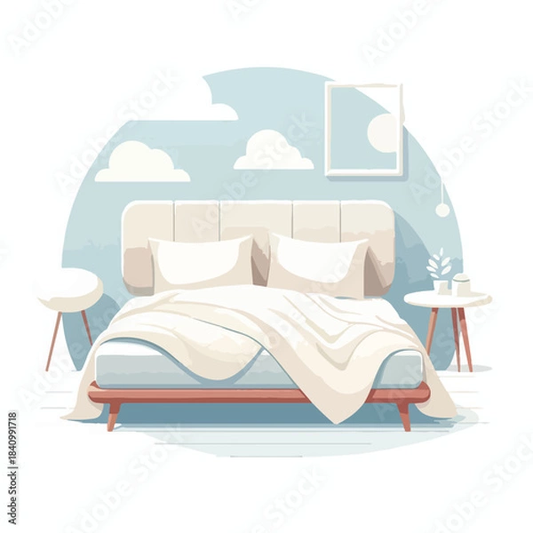 Fototapeta Comfortable bed