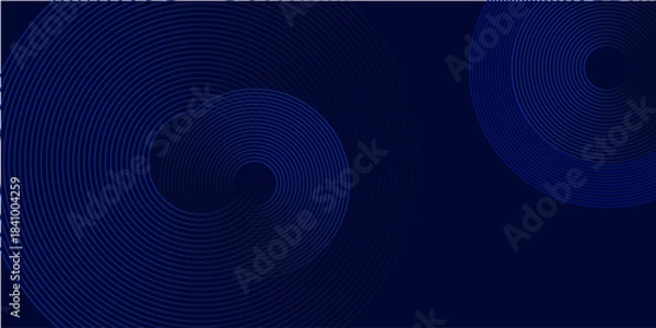 Fototapeta Abstract Blue Circular Patterns With Geometric Lines. Abstract blue background featuring patterns and geometric lines. Perfect for modern design projects, presentations, and backdrops