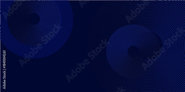 Fototapeta Abstract Blue Circular Patterns With Geometric Lines. Abstract blue background featuring patterns and geometric lines. Perfect for modern design projects, presentations, and backdrops