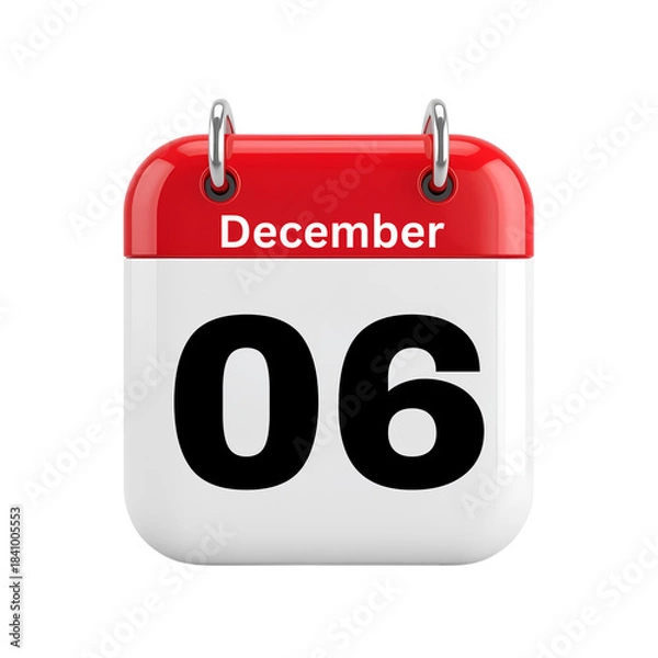 Fototapeta 6 December Date - 6