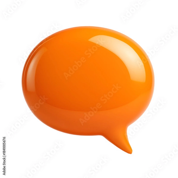 Obraz orange speech bubble icon