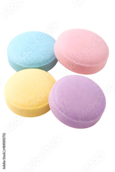 Obraz colorful macaroons on white background