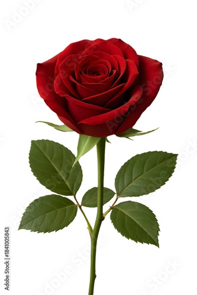 Obraz red rose isolated on white