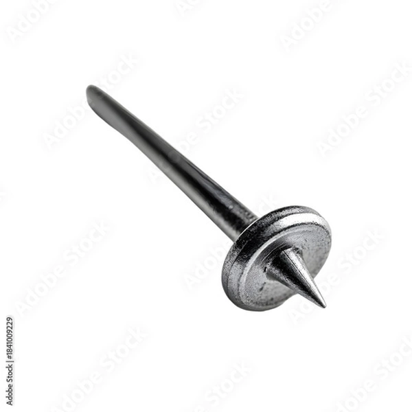 Obraz Metal Nail Resting Diagonally Positioned Against Surface