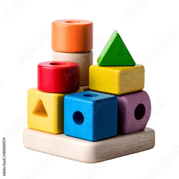 Obraz Colorful Geometric Shape Sorter Cube for Education and Learning Toys