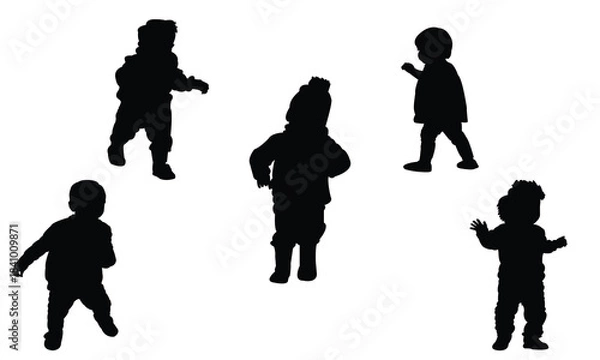 Obraz Child Walking Silhouette Design Collection