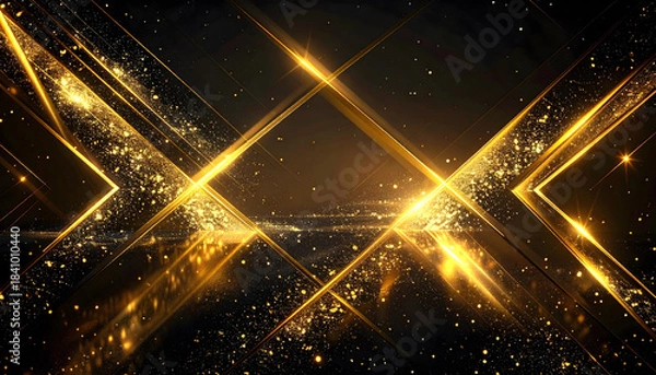 Obraz 黒と金の高級感がある背景用画像