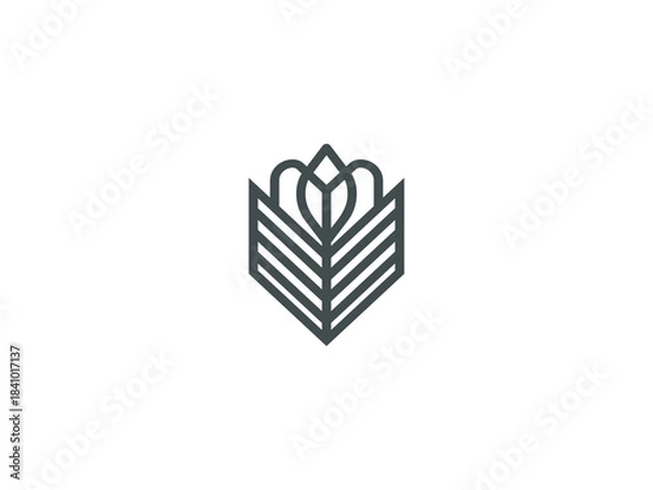 Obraz simple and modern book leaf logo design template elements