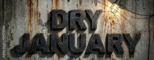 Obraz Dry January Campaign Text