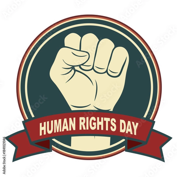 Obraz Human Rights Day sticker