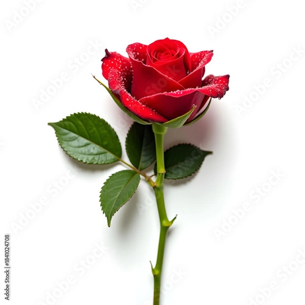 Obraz red rose isolated on white background