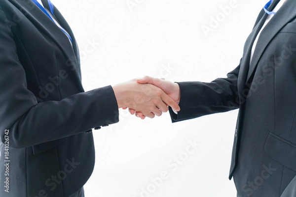 Obraz 握手をするビジネスパーソン