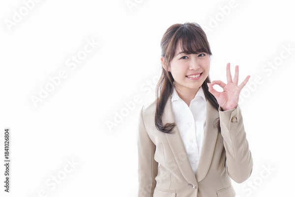 Obraz OKサインをするビジネスウーマン
