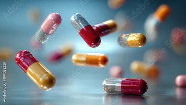 Obraz Assorted Medicine Pills on Background
