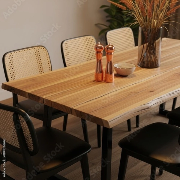 Obraz Rustic Live Edge Dining Table