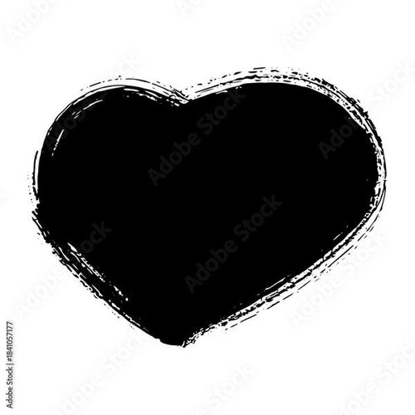 Obraz Hand drawn black brush strokes for grunge design background use