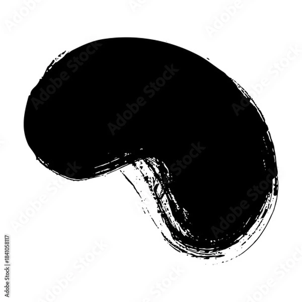 Obraz Hand drawn black brush strokes for creative grunge designs