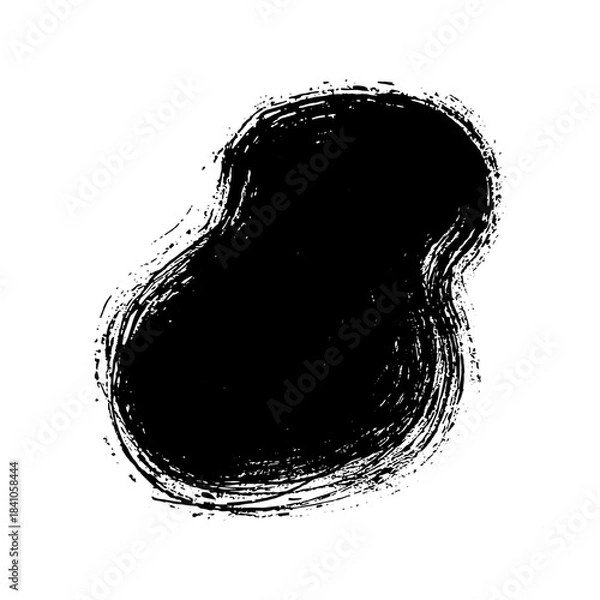 Obraz Hand-drawn black ink strokes for grunge backgrounds