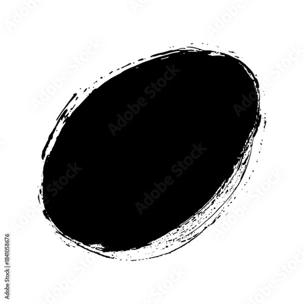 Obraz Hand drawn black ink brush strokes for textured backgrounds