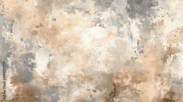 Fototapeta Abstract Textured Wall Background, Neutral Plaster Surface