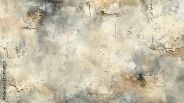 Fototapeta Abstract Textured Wall Background, Neutral Plaster Surface