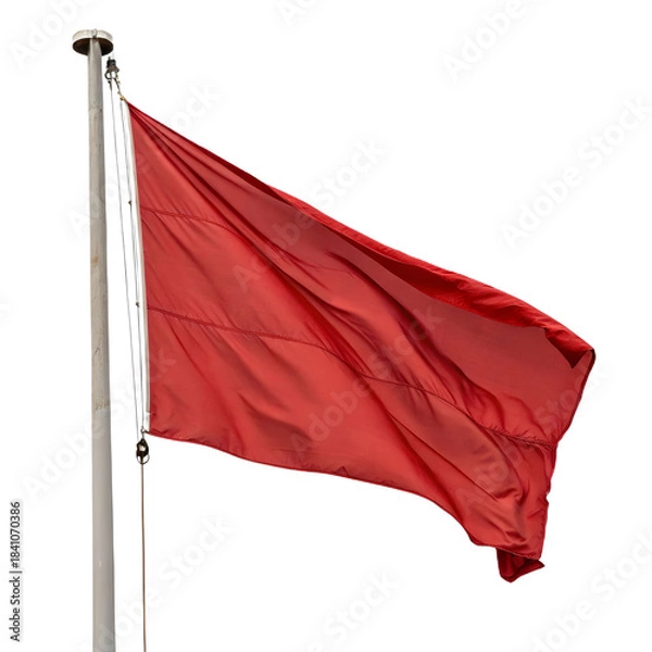 Obraz red flag isolated on white background