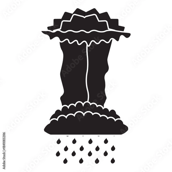 Obraz Cumulonimbus Clouds glyph icon 