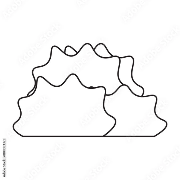 Obraz Cumulus Clouds line icon 