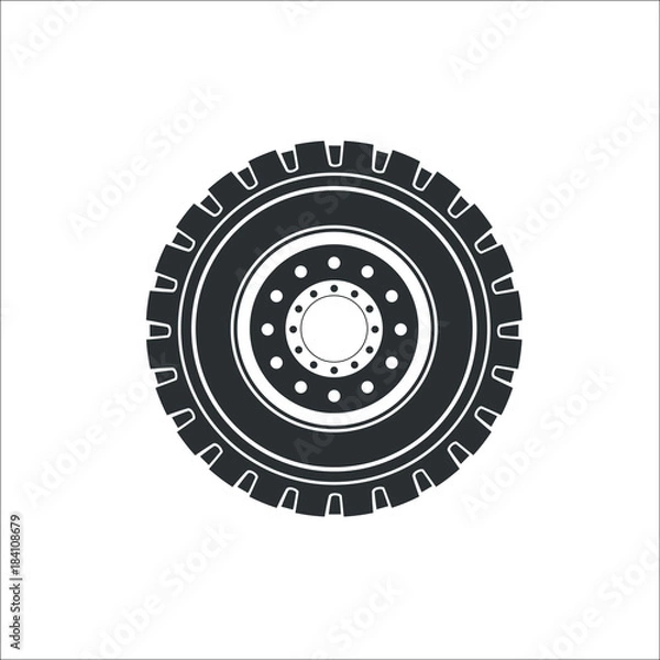 Obraz Wheel icon. Vector Illustration