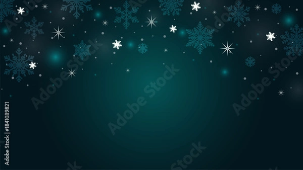 Obraz Christmas background with snowflakes