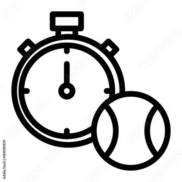 Obraz Match timer icon line style illustration