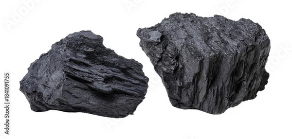 Obraz coal isolated on white background