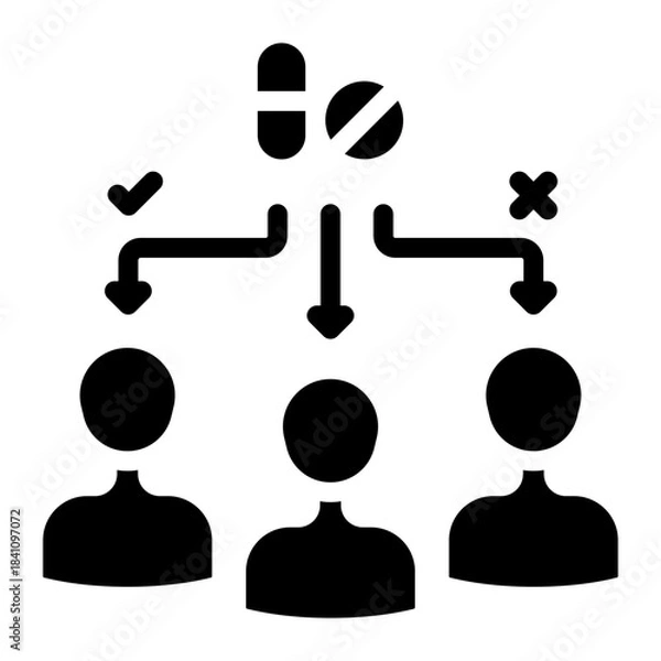 Obraz personalized medicine glyph icon