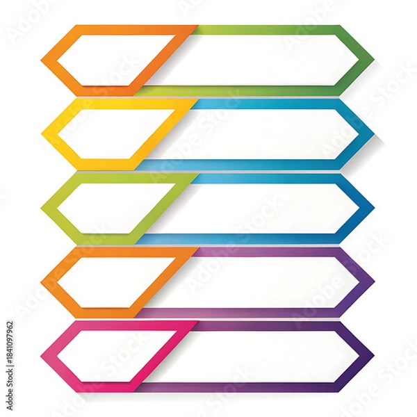 Obraz Colorful Gradient Arrow Labels Set