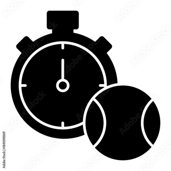 Obraz Match timer icon solid style illustration