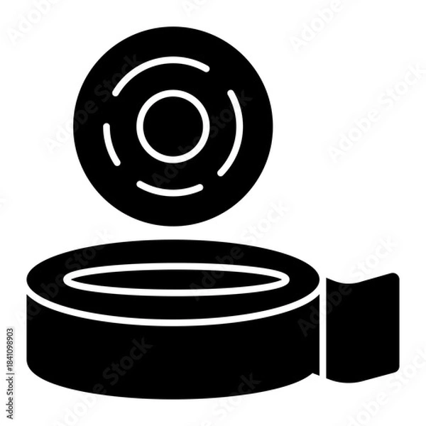 Obraz Over grip roll icon solid style illustration