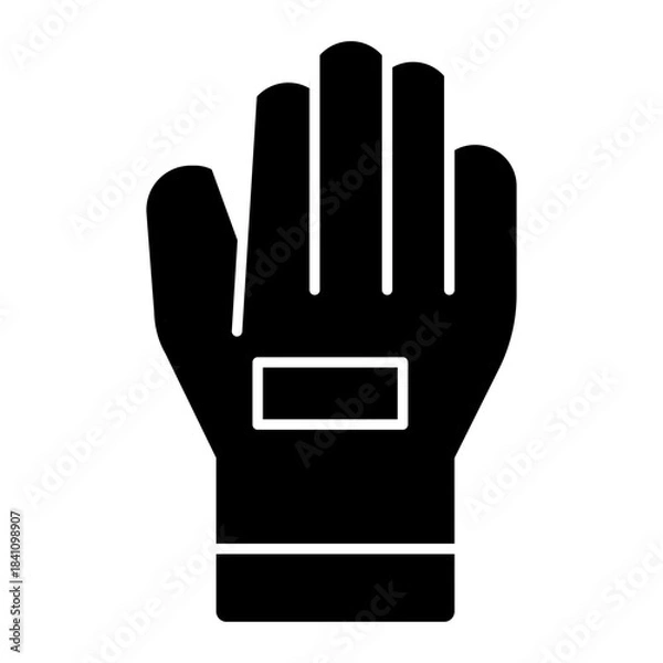 Obraz Padel gloves icon solid style illustration
