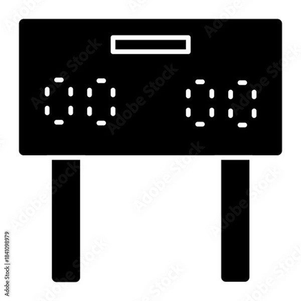 Obraz Padel scoreboard icon solid style illustration