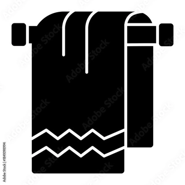 Obraz Sweat towel icon solid style illustration