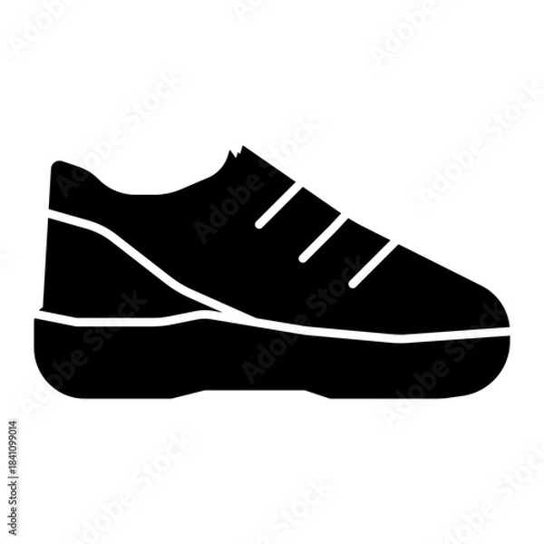 Obraz Padel shoes icon solid style illustration