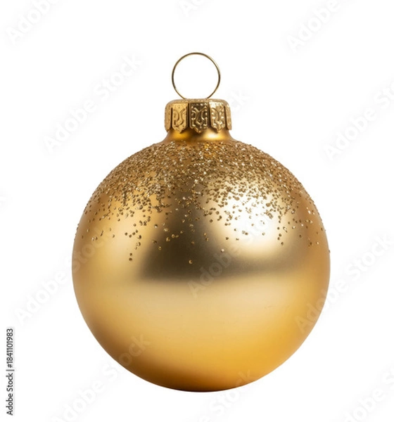 Obraz Golden Glitter Christmas Bauble