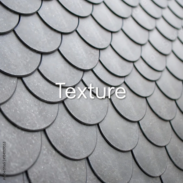 Obraz Old clay roof tiles form a textured pattern on the exterior of the house structure