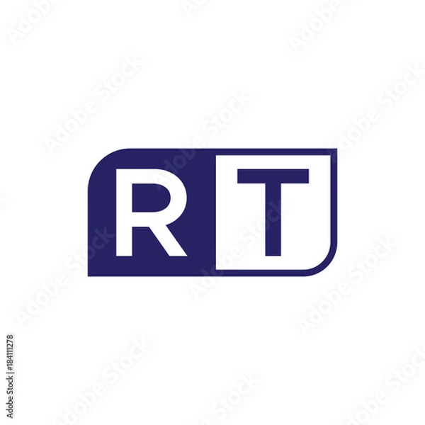 Fototapeta initial letter logo simple shape