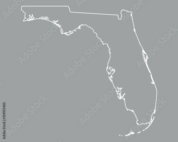 Fototapeta Karte von Florida