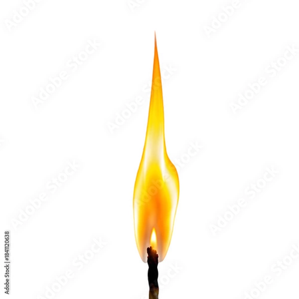 Obraz Matching flame illustration (single candle torch)
