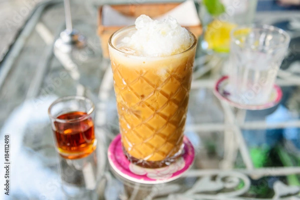 Fototapeta Ice coffee on the table