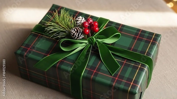 Fototapeta gift boxes on green